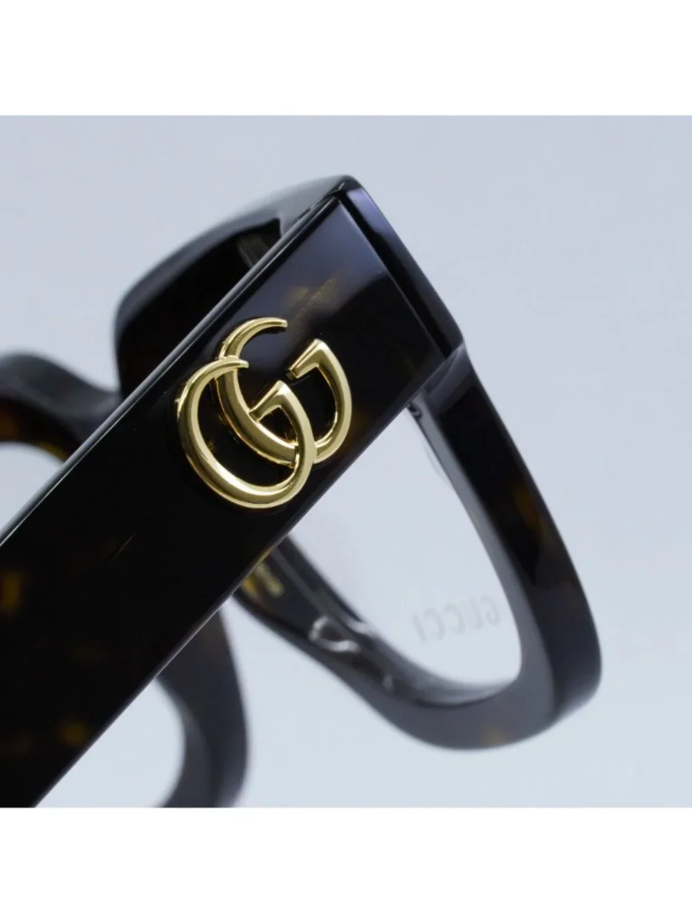 Gucci GG1549O 002 Eyeglasses Havana 52mm Square Frame